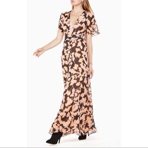 NWT BCBG Boho Anaelle Floral Pink Maxi Dress